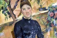 Paul Cezanne 1891 Madame Cezanne In The Conservatory From New York Metropolitan Museum Of Art At New York Met Breuer Unfinished.jpg